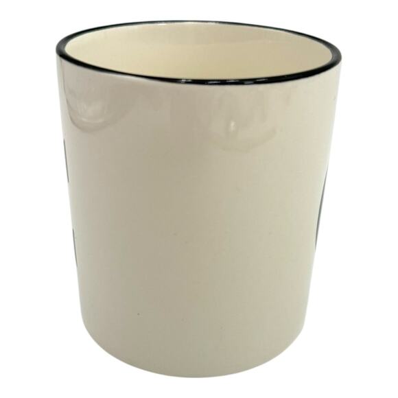 Threshold Monogram Initial Black Gold C Coffee Mug 16 oz Initial White Cup EUC - Picture 2 of 6